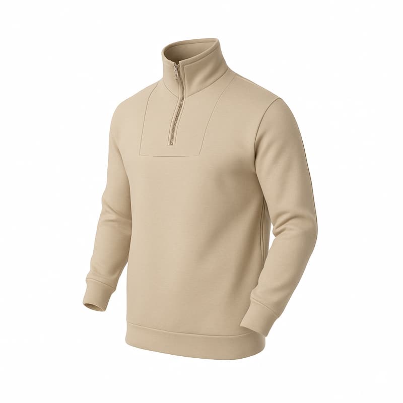 دورس مردانه نیم زیپ مدل Behbod-کرم